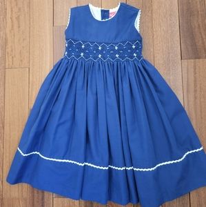 Smocked Waist Dress with Scallop Hem